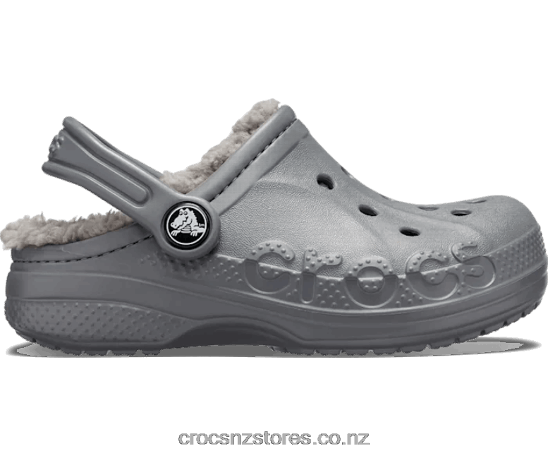 KidsBaya Lined Clog Crocs Charcoal 2000P1595