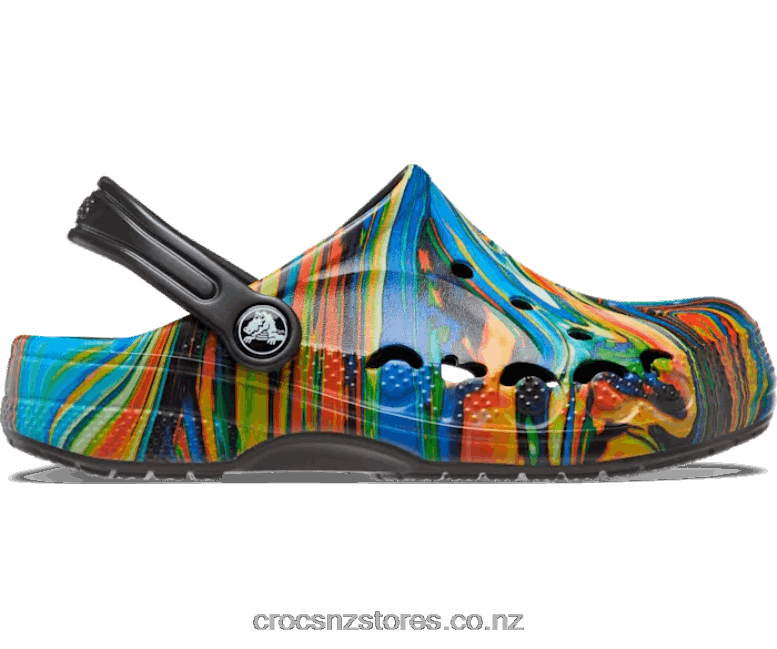 KidsBaya Printed Clog Crocs Black/Multi 2000P1574