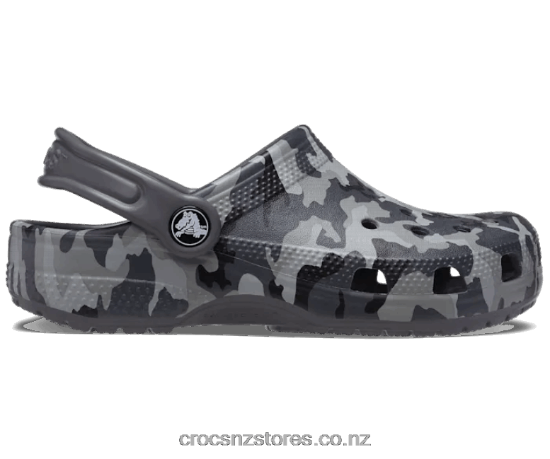 KidsClassic Camo Clog Crocs Black/Grey 2000P1511