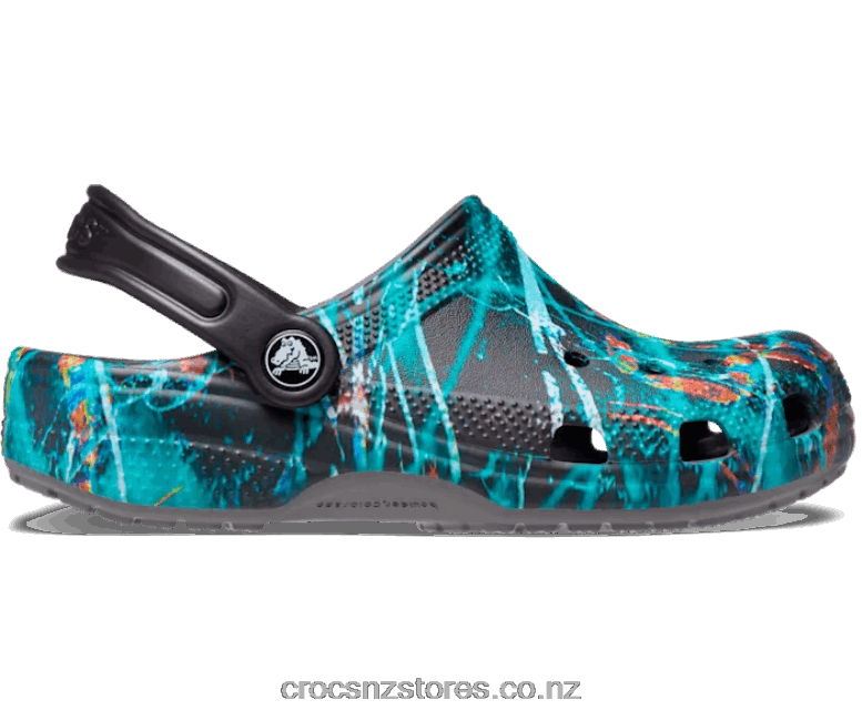 KidsClassic Printed Clog Crocs Slate Grey/Multi 2000P1558