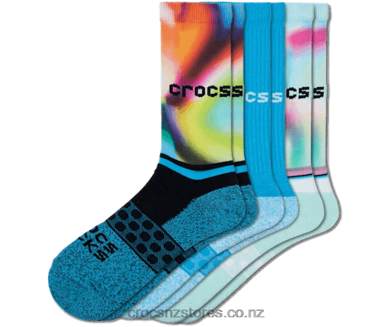 Socks Adult Crew Seasonal Solarized 3 Pack Crocs Multi 2000P1211