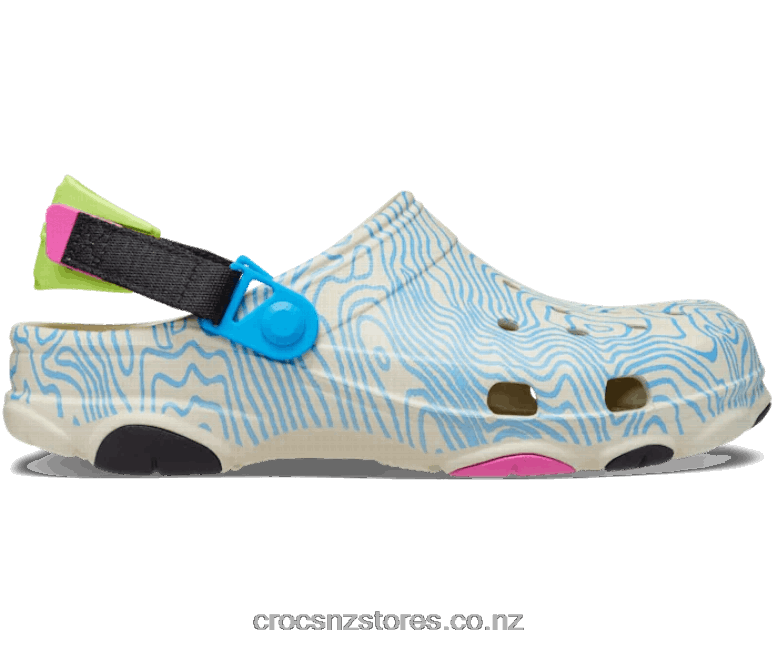 WomenAll-Terrain Topographic Clog Crocs Bone/Multi 2000P113