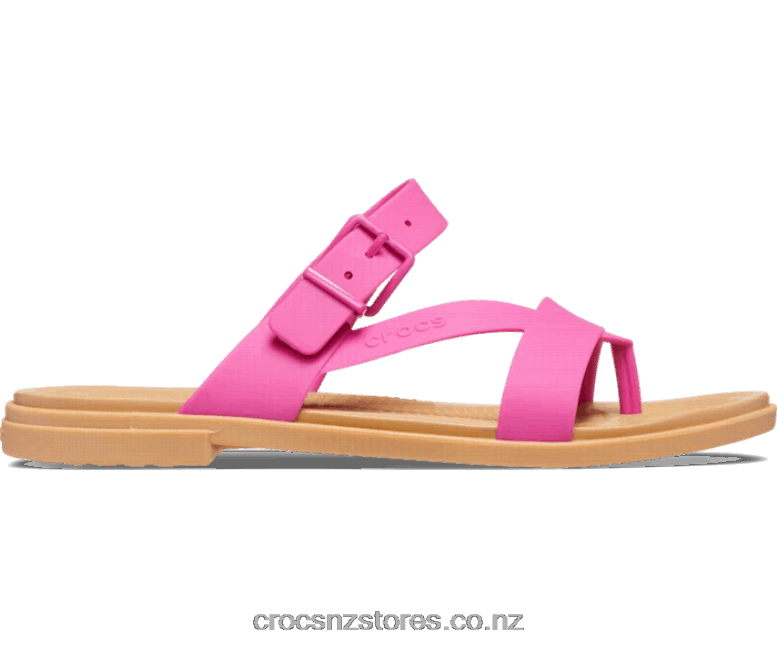 WomenTulum Toe Post Sandal Crocs Fuchsia Fun/Tan 2000P527
